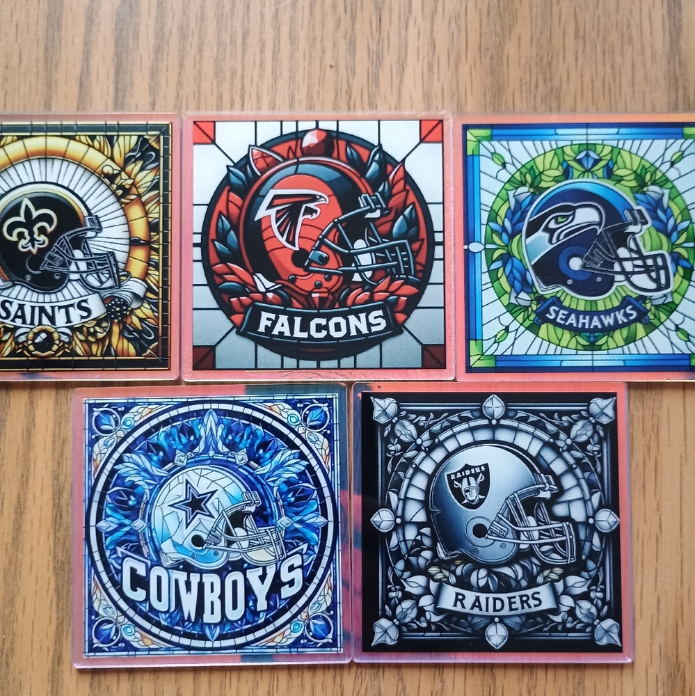 5 NHL coasters